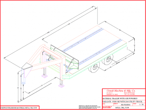 Gooseneck flat bed trailer with push plate
