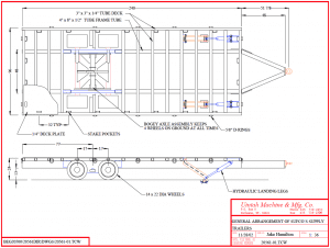 Pintle hitch supply trailer drawing