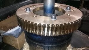 Teeth on double enveloping worm wheel