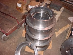 Splined housings built for internal wet disc brakes