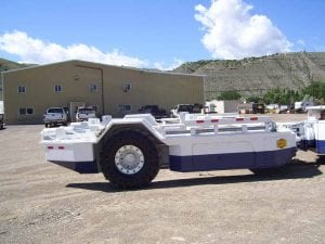 Shield hauler built on a repurposed Jeffrey RamCar