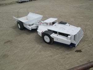 Overhead view of Coal mining truck